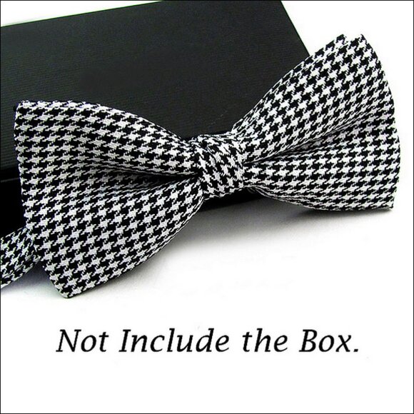 New Houndstooth Adjustable Bow Tie Men Boy - Picture 2 of 2